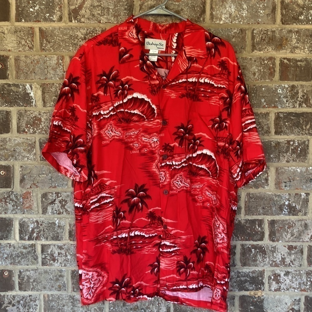 Bishop St. Apparel Men's Hawaiian Shirt Size Large